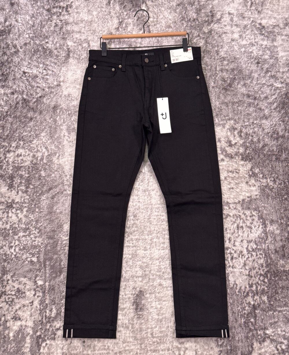 New Jil Sander x Uniqlo Selvedge Straight Jeans 28 Womens Black Denim